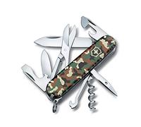 Victorinox Climber Swiss Army Pocket Knife, Medium, Multi Tool, 14 Functions, Blade, Bottle Opener, Camouflage