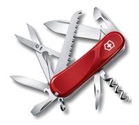 Victorinox Evolution 17, Swiss Army Knife, 15 Functions, Red | Medium 85 mm Pocket Knife with Ergonomic Scales, Wood Saw, Scissors, Screwdriver and Nail File. Swiss Made