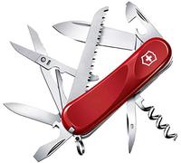 Victorinox Evolution 17 Swiss Army Pocket Knife, Medium, Multi Tool, 15 Functions, Blade, Ergonmic, Red