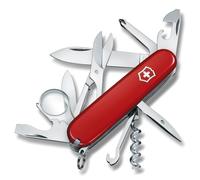 Victorinox Explorer Swiss Army Knife, Medium, Multi Tool, 16 Functions, Blade, Magnifying Glass, Red