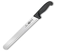 Victorinox Fluted Edge Fibrox Salmon Knife, Stainless Steel, Black, 36 x 5 x 5 cm