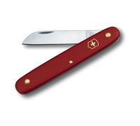 Victorinox Garden Floral Knife, Swiss Made, Straight Blade, Stainless Steel, Red