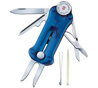 Victorinox Golf Tool, Swiss Made Pocket Multi Tool, 10 Functions, Ballmarker, Repair Tool, Blue Transparent