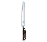 Victorinox Grand Maître Bread and Pastry Knife, Extra Sharp Blade, Wavy Edge, 23 cm, Wooden Handle, Stainless Steel, Brown