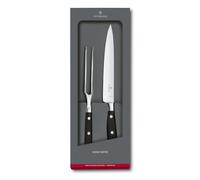 Victorinox Grand Maître Carving Set, 2 Pieces, Forged Knife & Fork, 20 cm | Precision 20 cm forged blade with ergonomic handle and carving fork for meat, poultry, and roasts. Swiss Made.