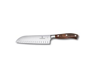 Victorinox Grand Maitre Wood 17cm Fluted Santoku Knife