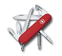 Victorinox Hiker Swiss Army Pocket Knife, Medium, Multi Tool, 13 Functions, Blade, Wood Saw, Red