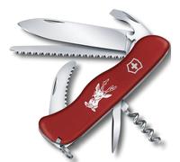 Victorinox Pen Knife Hunter 12 Functions Locking Gutting Blade Wood Saw Red