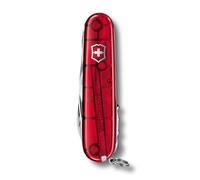 Victorinox Huntsman Swiss Army Knife - 15 Function Multitool - Red | Medium 91 mm pocket knife with wood saw, scissors, large blade and multipurpose hook for camping and hiking. Swiss Made