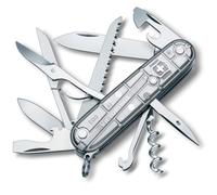 Victorinox Huntsman Swiss Army Knife - 15 Function Multitool - Silver | Compact 91 mm Pocket Knife with Wood Saw, Scissors and Large Blade for Camping, Hunting and EDC. Swiss Made