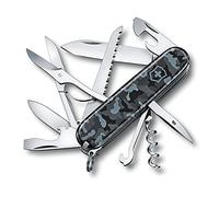 Victorinox Huntsman Swiss Army Knife, Medium, Multi Tool, Camping Knife, 15 Functions, Large Blade, Bottle Opener, Navy Camouflage