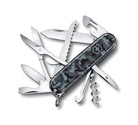 Victorinox Huntsman Swiss Army Knife, Medium, Multi Tool, Camping Knife, 15 Functions, Large Blade, Bottle Opener, Navy Camouflage