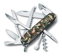 Victorinox Huntsman Swiss Army Knife - Multitool 15 Functions Camouflage | Medium pocket knife with wood saw, scissors and reamer for camping, hiking and woodcraft. 91 mm. Swiss Made.