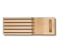Victorinox in-Drawer Knife Holder, Beechwood Storage for 5 Knives | Compact 430 mm beech wood organizer for kitchen drawers, provides safe and elegant storage for up to 5 knives.
