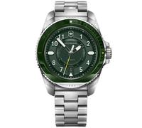 Victorinox Men’s Watch Journey 1884, Ø 43 mm, Swiss Made, Automatic, Water-Resistant up to 200 m, Sapphire Glass, Stainless Steel Strap, Green/Silver