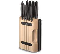 Victorinox Knife Block, Space for 6 Knives, Knife Storage, Compact, Space-Saving, Elegant Design Made of Wood, Almond Beige