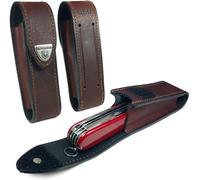 Victorinox Leather Belt Pouch/Sheath. Brown with hook and loop fastener 4.0547