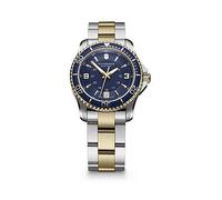 Victorinox Maverick Small 2-tone, Blue Bezel, Blue Dial, Bracelet Swiss Made, Silver/Gold, Women Ilver/Gold