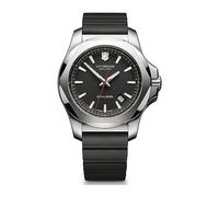 Victorinox Men’s Watch I.N.O.X. Ø 43 mm, Swiss Made, Analogue Quartz, Water-Resistant up to 200 m, Sapphire Glass, Rubber Strap, Black