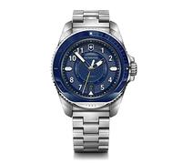 Victorinox Men’s Watch Journey 1884, Ø 43 mm, Swiss Made, Automatic, Water-Resistant up to 200 m, Sapphire Glass, Stainless Steel Strap, Blue/Silver