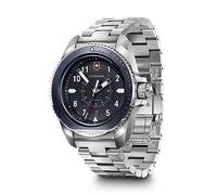 Victorinox Men’s Watch Journey 1884 Ø 43 mm, Swiss Made, Analogue Quartz, Water-Resistant up to 200 m, Stainless Steel Strap, Blue/Silver