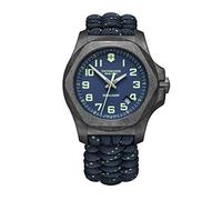 Victorinox Men’s Watch I.N.O.X. Carbon Ø 43 mm, Swiss Made, Analogue Quartz, Water-Resistant up to 200 m, Sapphire Glass, Paracord Strap, Blue
