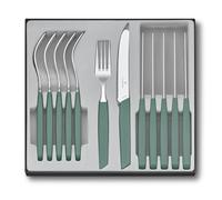 Victorinox Modern Cutlery Set, 12 Pieces, Serrated Knives, Forks, Spoons | Complete 12-piece tableware set with extra-sharp serrated stainless steel blades for everyday family use. Swiss Made