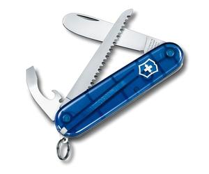 Victorinox My First Victorinox Kids Swiss Army Knife, Small, Multi Tool, 9 Functions, Blue Transparent