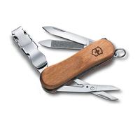 Victorinox 0.6461.63 Nail Clip Wood 580 Swiss Army Knife Blade, Walnut, Small/30 mm