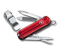 Victorinox Nailclip 580, Swiss Made, 8 Functions, Nail File, Nail Clipper, Blade, Scissors, Red Transparent