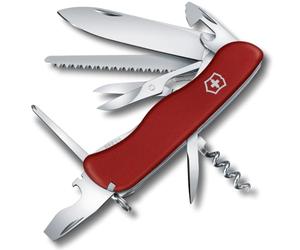 Victorinox Outrider Swiss Army Knife, Large, Multi Tool, Camping Knife, 14 Functions, Blade, Scissors, Red