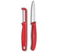 Victorinox Paring Knife and Peeler Set, 2-piece Kitchen Set, Red