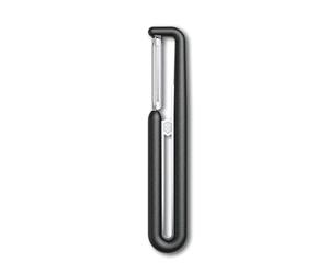 Victorinox Peeler Nova-I, for Vegetables, Fruits, Straight Edge, Double-Edged, Extra Sharp, Swiss Made, Black
