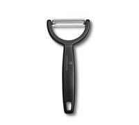 Victorinox Peeler Ypso, for Vegetables, Fruits, Serrated Edge, Double-Edged, Extra Sharp, Swiss Made, Black