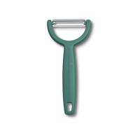 Victorinox Peeler Ypso, for Vegetables, Fruits, Serrated Edge, Double-Edged, Extra Sharp, Swiss Made, Green