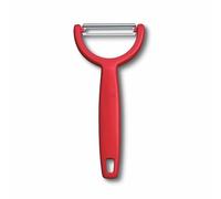 Victorinox Peeler Ypso, for Vegetables, Fruits, Serrated Edge, Double-Edged, Extra Sharp, Swiss Made, red