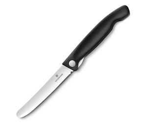 Victorinox Plain Edge Rounded Tip Kitchen Knife - Black