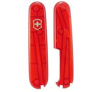 (translucent red) Genuine Victorinox PLUS plastic covers - 91mm scales with extra pen slot