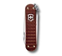 Victorinox Pocket Knife Classic Precious Alox, 5 Functions, Multi Tool with Scissors, Screwdriver, Key Ring, in ift Box, Hazel Brown
