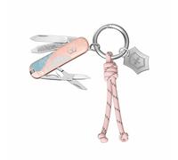 Victorinox Pocket Knife Classic SD, 7 Functions, Swiss Made, Multi Tool for Women, Key Ring, incl. Gift Box, Paris Style (Pink, Blue)