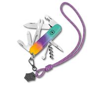 Victorinox Pocket Knife Companion, 16 Functions, Swiss Made, Multi Tool for Women, incl. Gift Box, Sydney Style (Turquoise, Purple)