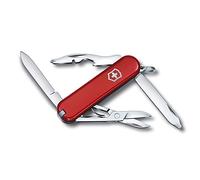VICTORINOX Pocket Knife Rambler, Small, 10 Functions, Swiss Made, Multi Tool with Phillips Screwdriver, Scissors, Red