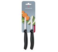 Victorinox Pointed Tip Paring Knife 8cm Black (Pack of 2)