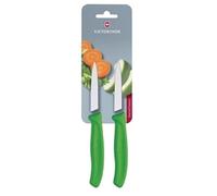 Victorinox Pointed Tip Paring Knife 8cm Green (Pack of 2)
