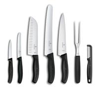 Victorinox Professional Kitchen Knife Set, Swiss Classic, 7-piece, Black