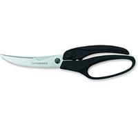 Victorinox Professional Poultry Shears, Stainless Steel Kitchen Scissors | Heavy duty meat and bone cutters with 25 cm length and ergonomic black handles for kitchen and professional use.