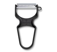 Victorinox RAPID Peeler Black Julienne Extra Sharp Stainless Steel Blade | Robust ABS handle with 110 mm length for precision cooking, travel and home kitchen use, dishwasher safe, Swiss Made