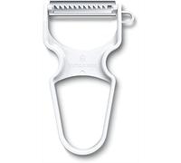 Victorinox Rapid Peeler Swiss Made Julienne Blade for Left & Right Hand | Lightweight stainless steel julienne cutter for vegetables, dishwasher-safe ABS handle, 110 x 65 mm, white Swiss Made