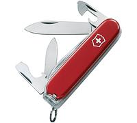 Victorinox Recruit Swiss Army Knife, Medium, Multi Tool, 10 Functions, Blade, Can Opener, Red