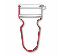 Victorinox REX Peeler, for Fruits and Vegetables, Extra Sharp, Straight Edge, Aluminium, Red